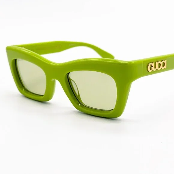 NEW GUCCI GG1773S 006 GREEN CAT EYE WOMEN SUNGLASSES GUCCI Gucci GG1773S 006 Sunglasses Shiny Green - eye-oo.com main image 2